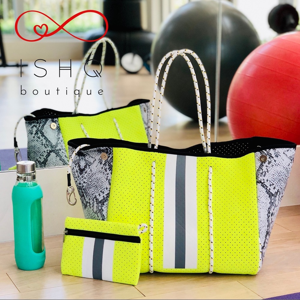 Serena, Trapeze Neoprene Tote Bag Gym Beach Bag